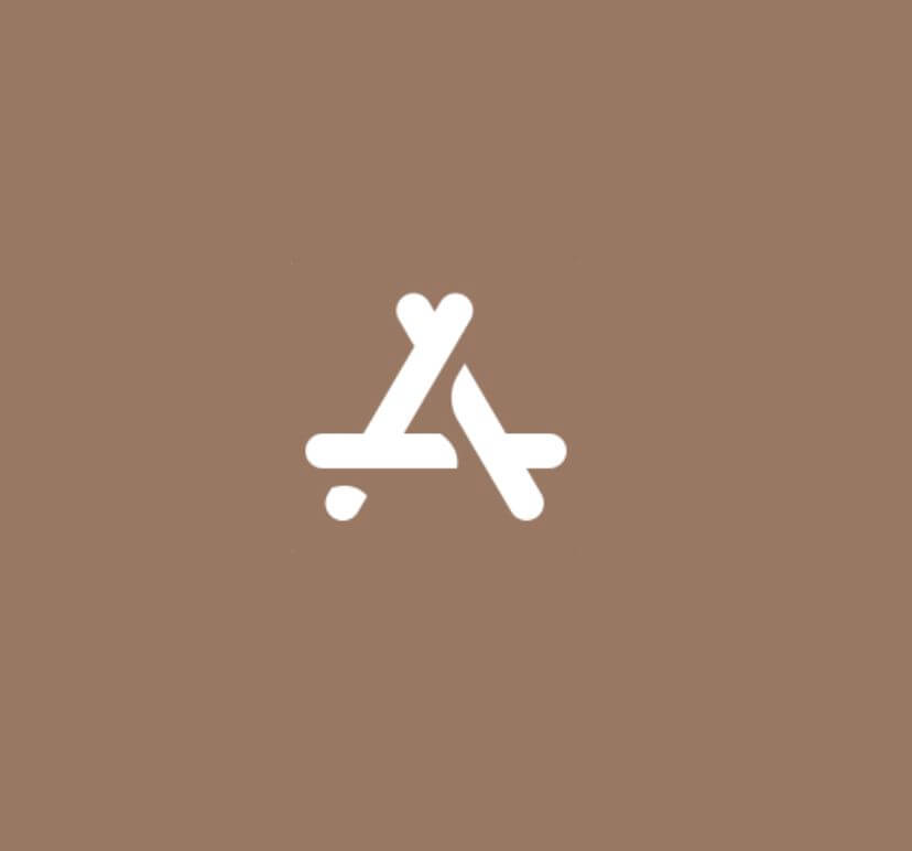 App Store Icon Aesthetic Brown