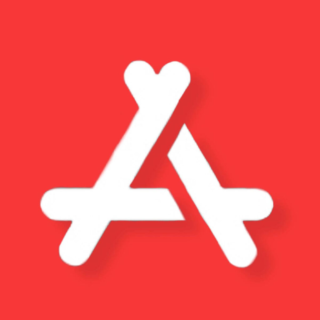 Aesthetic App Store Icon Red and White