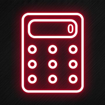 Calculator Icon Aesthetic Neon
