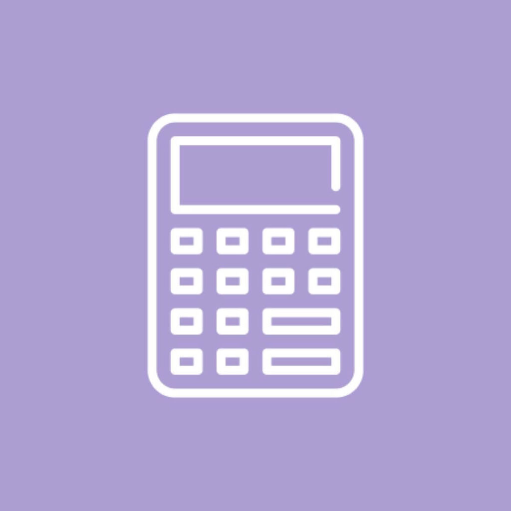 Calculator Icon Aesthetic Purple