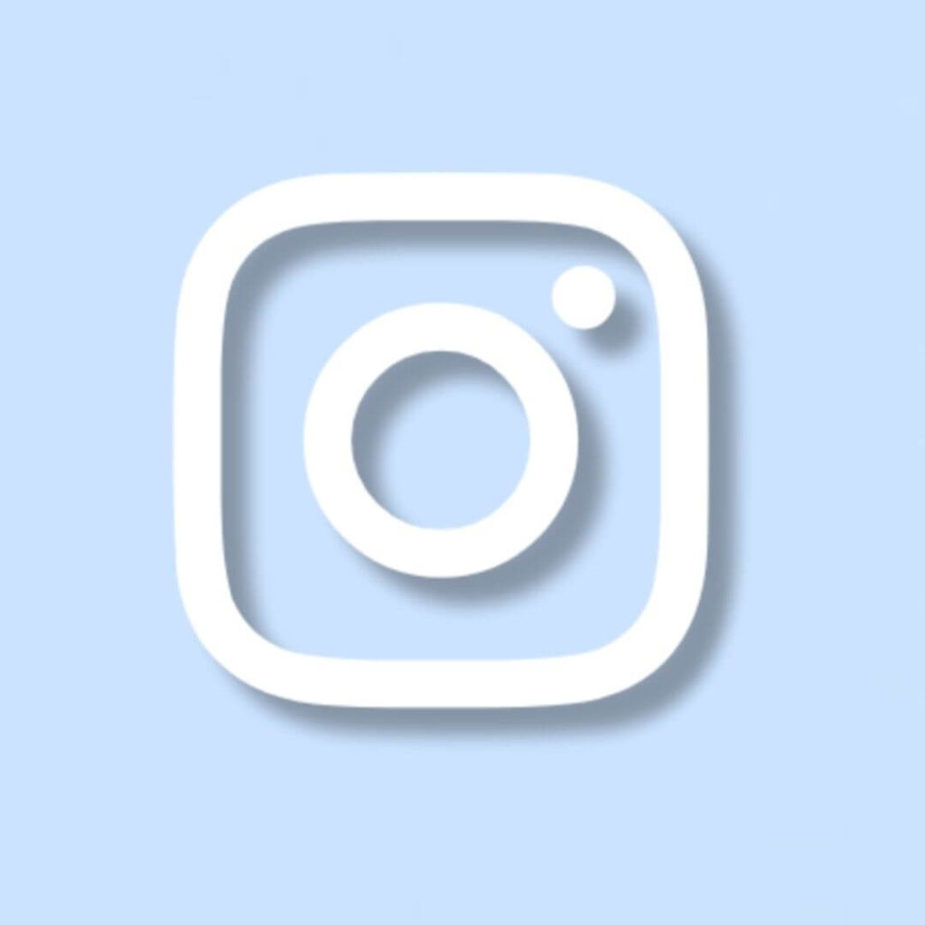 Instagram Icon Aesthetic Pastel Blue