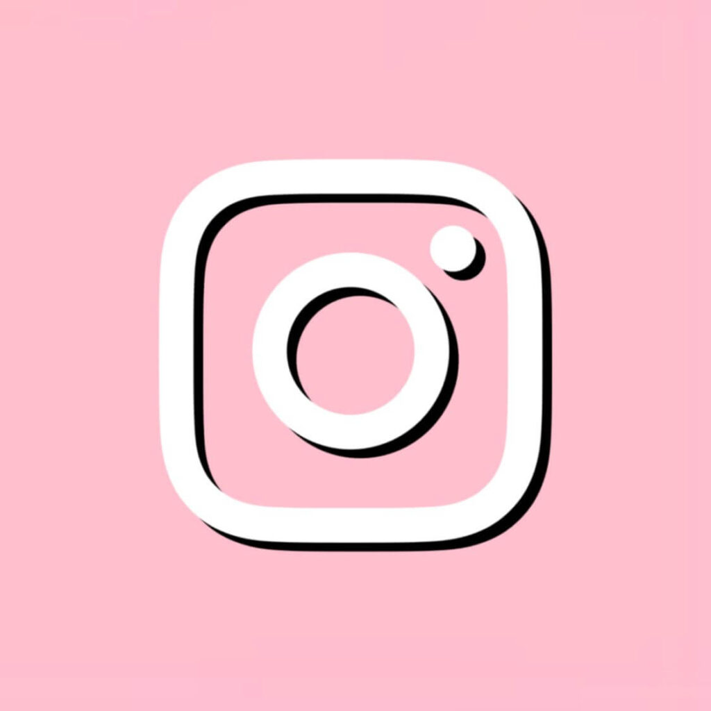 Instagram Icon Aesthetic Pastel Pink