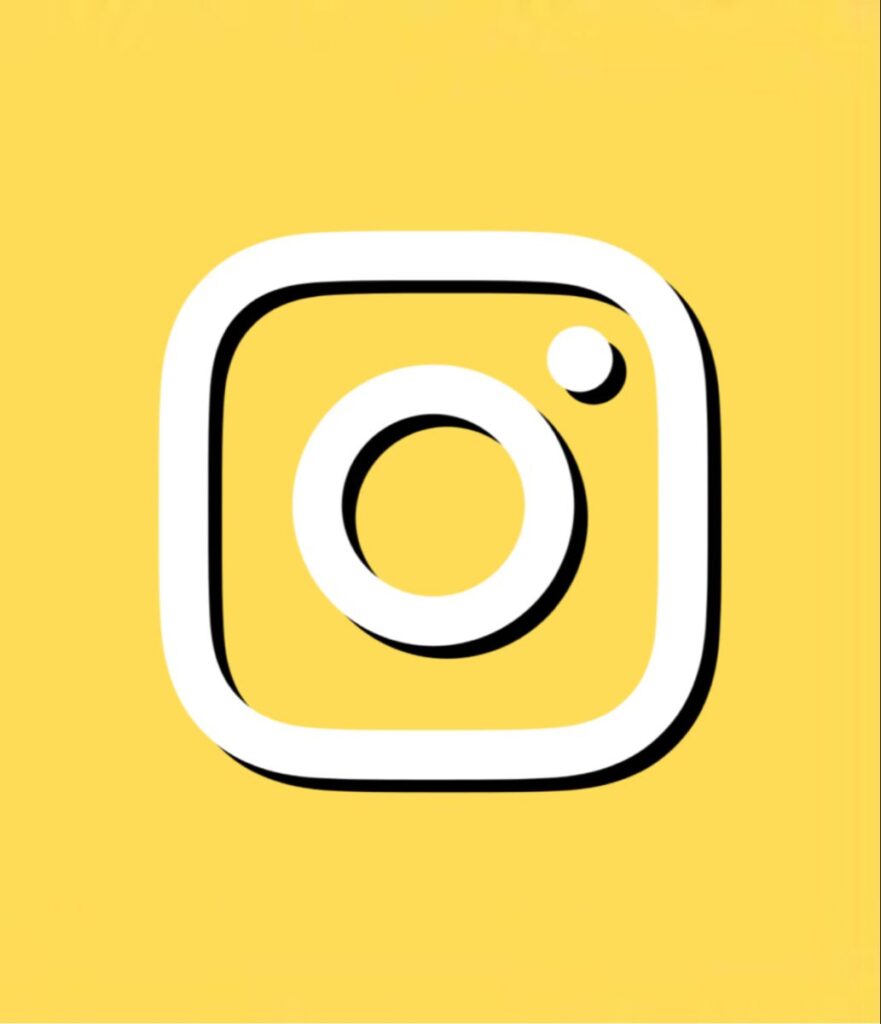 Instagram Icon Aesthetic Yellow