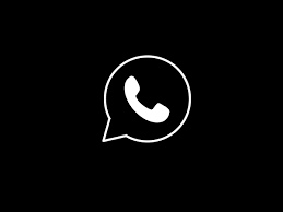 WhatsApp Icon Aesthetic White and Black