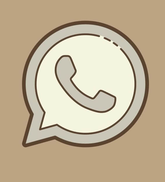 WhatsApp Icon Aesthetic Beige