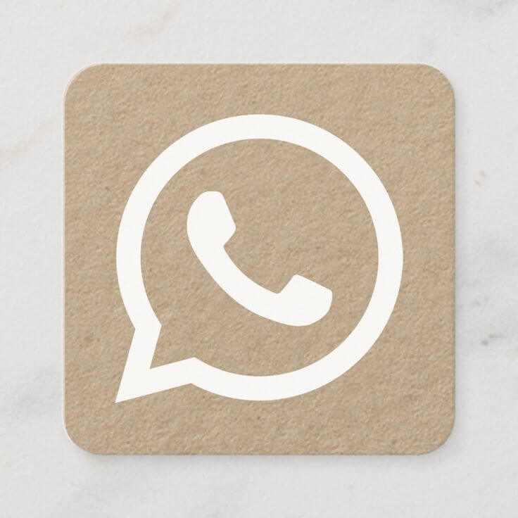 WhatsApp Icon Aesthetic Rustic Brown
